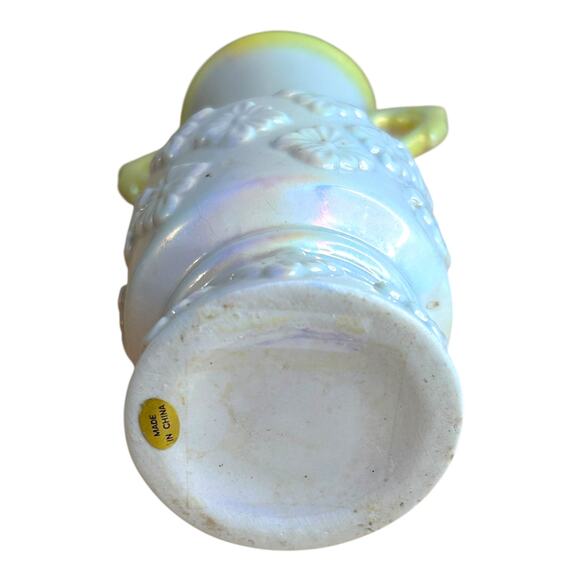 Vintage K’s Collection Iridescent Lusterware Ceramic Vase Double Handled Design - Picture 3 of 8